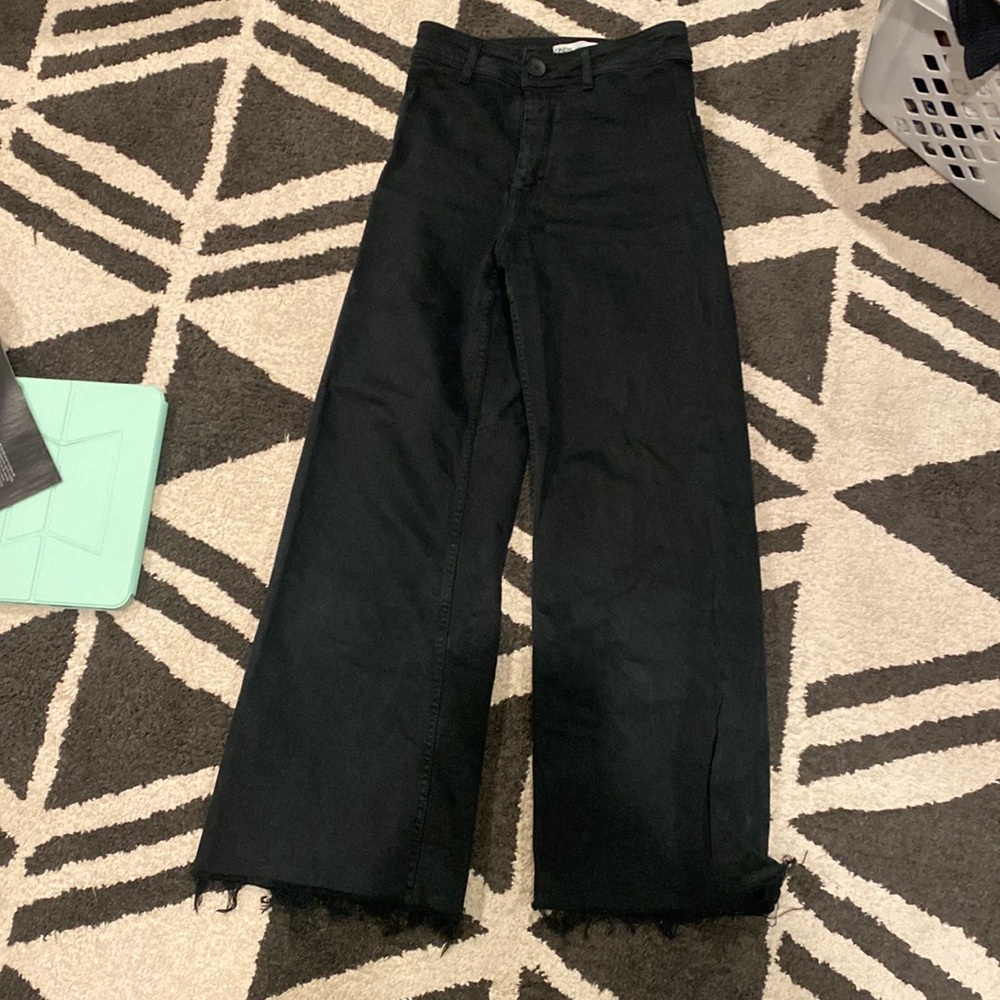 Zara high rise wide leg jeans